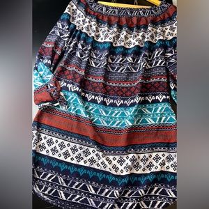 Beach Lunch Lounge Mae Off Shoulder Short Mini  Dress Size XL EUC